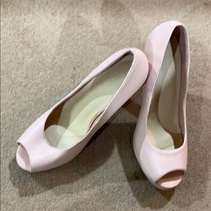 Pink TORRID 4 inch platform peep toe heels